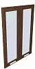 Комплект стеклянных средних дверей