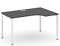 Стол рабочий эргономичный на П-образных опорах 40х40 (Левый/Правый)